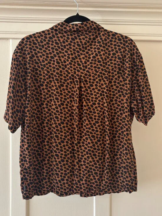 Van's Polka Dot Indie Sleaze Animal Print Short Sleeve Button Down - Picture 5 of 5